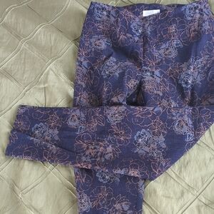 New Directions Navy and Beige Patterned Fabric